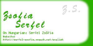 zsofia serfel business card