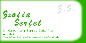 zsofia serfel business card